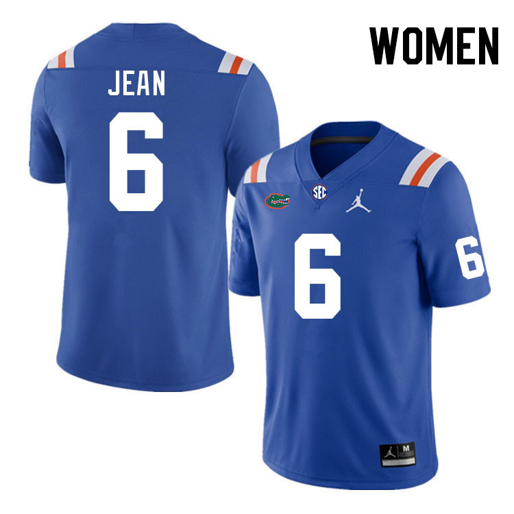 Women #6 Andy Jean Florida Gators College Football Jerseys Stitched-Retro